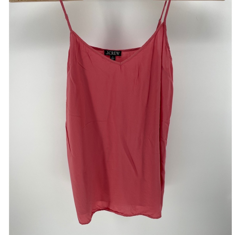J.Crew Camisole Women Size Medium Pink Excellent V-Neck Adjustable Strap Viscose